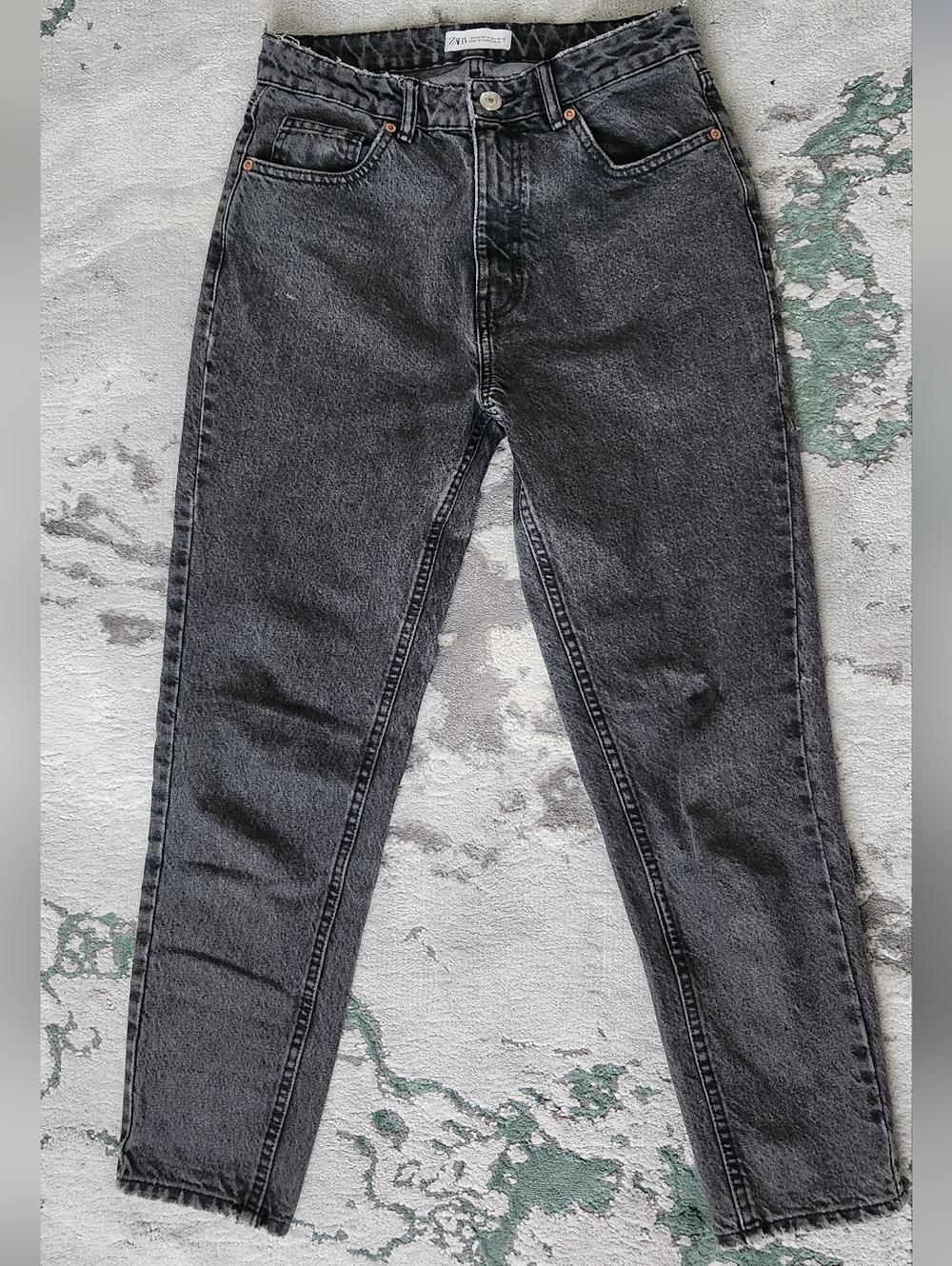 ZARA Women's Grey High-Rise Slim Jeans Size 6